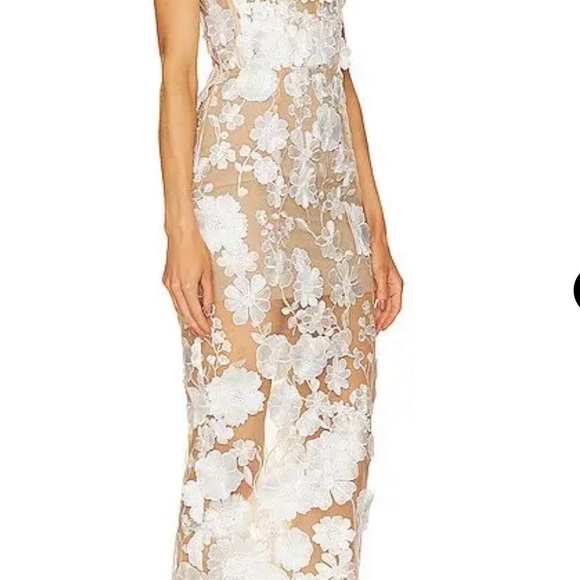 Bronx and Banco Floral white Jasmine midi dress sz Small (New w tags) - Picture 2 of 8